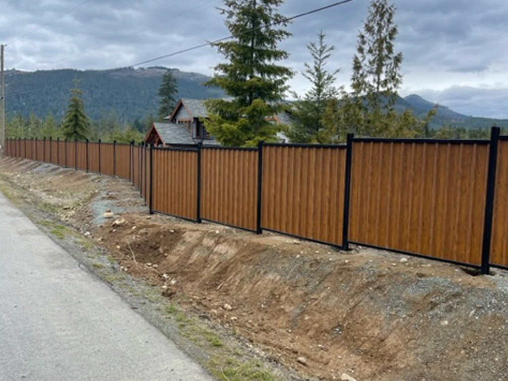 Estate Fence with Concrete Pillars
