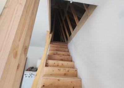 Rebuild of trust layout with stairs for storage