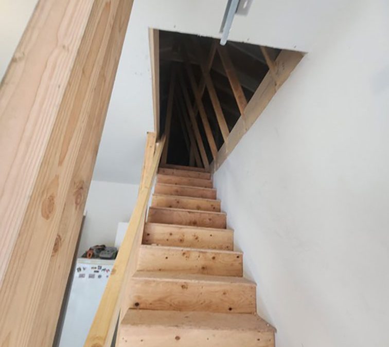 Rebuild of trust layout with stairs for storage