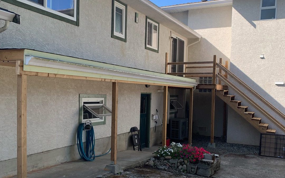 Covered Walk Way W/ Deck + Stairs